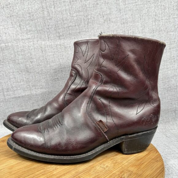 Vintage Long Haul Boots Mens 9.5 W Leather Western Cowboy main image 9